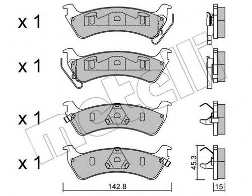 22-0527-0 Metelli Тормозные колодки для Jeep Grand Cherokee