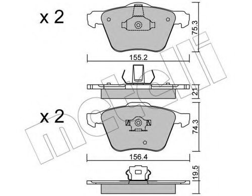 22-0599-0 Metelli Гальмівні колодки