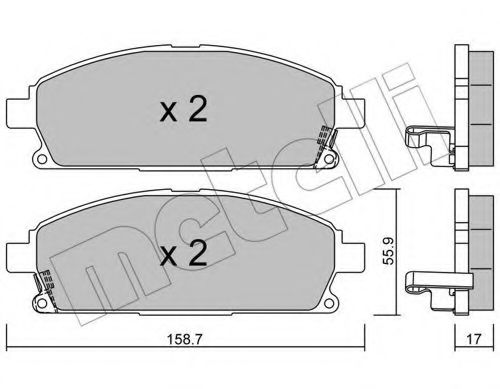 22-0406-1 Metelli Тормозные колодки для Nissan Pathfinder