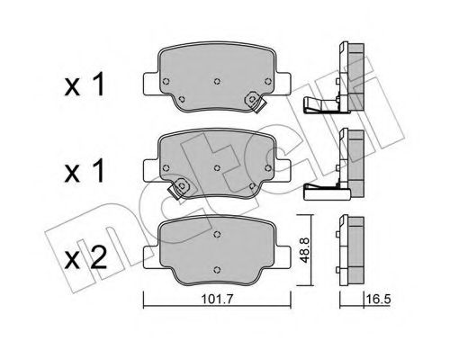 22-0880-0 Metelli Тормозные колодки для Toyota Verso