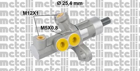 05-0811 Metelli Главный тормозной цилиндр