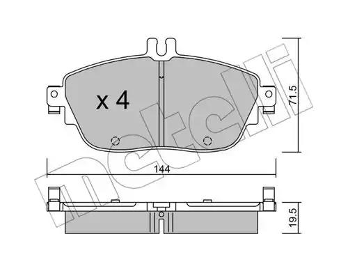 2209650 Metelli Тормозные колодки