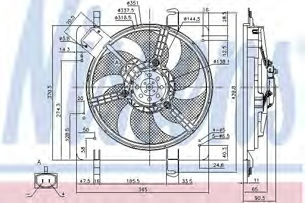 85028 Nissens Вентилятор системи охолодження двигуна для Ford Ka