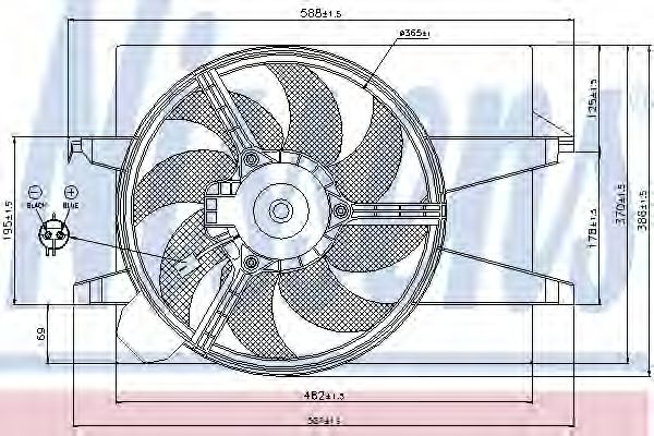85030 Nissens Вентилятор системы охлаждения двигателя