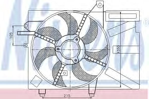 85035 Nissens Вентилятор системи охолодження двигуна для Hyundai Getz