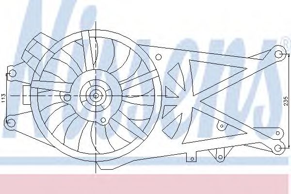 85204 Nissens Вентилятор радиатора кондиционера для Opel Meriva