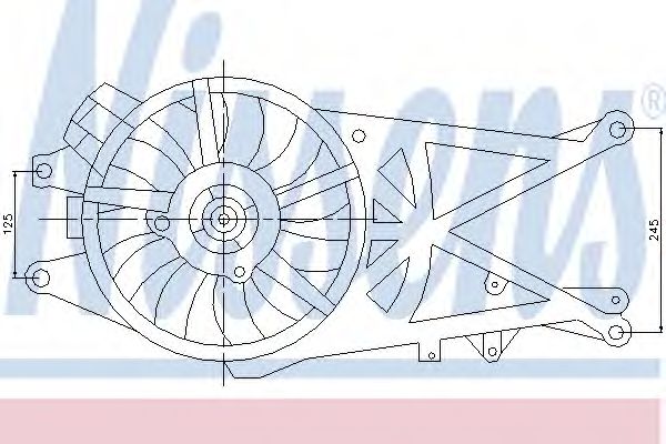 85205 Nissens Вентилятор радиатора кондиционера для Opel Meriva