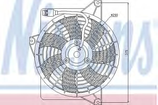 85371 Nissens Вентилятор радіатора кондиціонера для Hyundai Matrix
