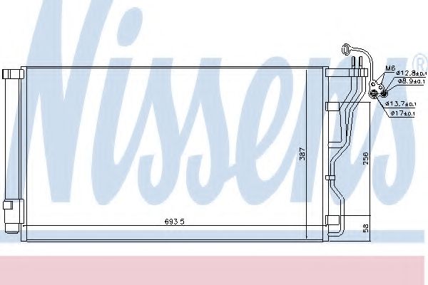 940244 Nissens Радиатор кондиционера для Hyundai i40