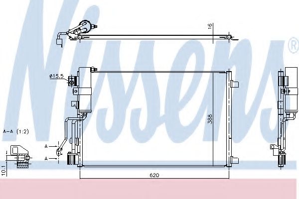 940417 Nissens Радіатор кондиціонера для Nissan Qashqai