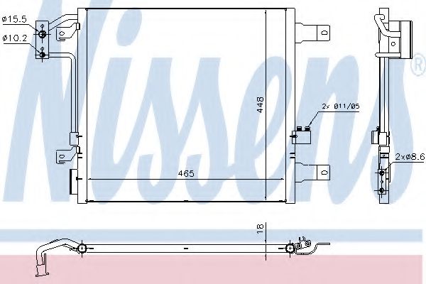 940441 Nissens Радиатор кондиционера для Jeep Wrangler