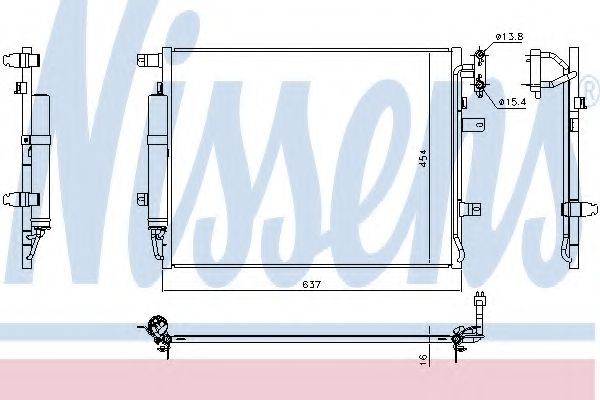 940482 Nissens Радіатор кондиціонера для Land Rover Range Rover