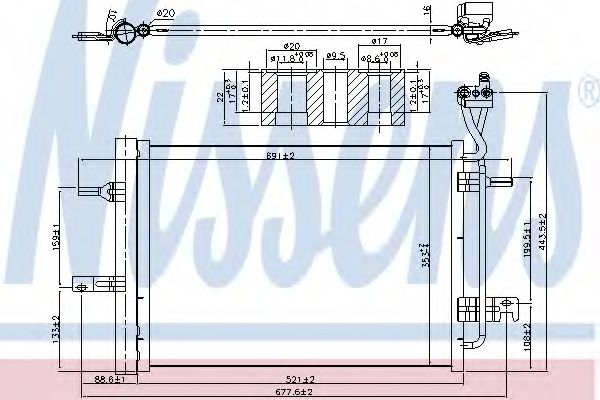 940511 Nissens Радіатор кондиціонера для Opel Meriva