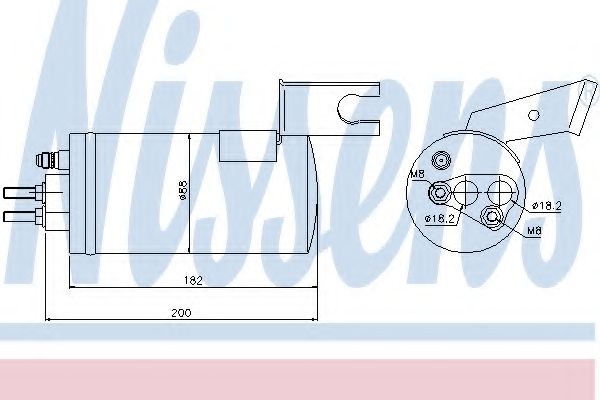 95368 Nissens Осушувач кондиціонера для Chrysler PT Cruiser