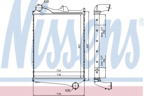 97006 Nissens Интеркулер