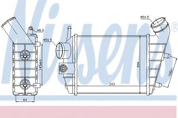 96699 Nissens Інтеркулер для Alfa Romeo 156