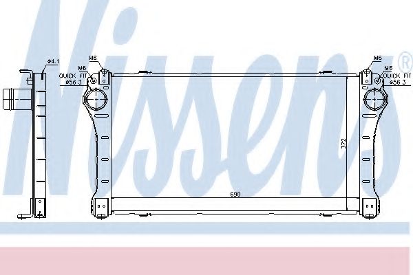 96564 Nissens Интеркулер