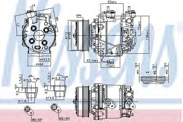 890035 Nissens Компрессор кондиционера