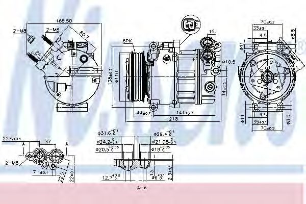 890125 Nissens Компрессор кондиционера