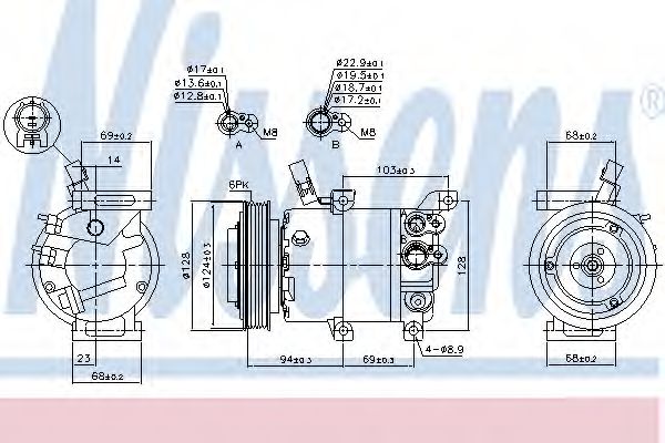 890176 Nissens Компрессор кондиционера