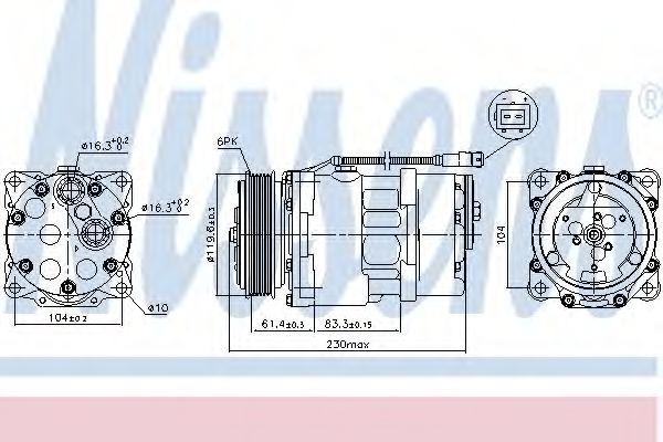 89055 Nissens Компресор кондиціонера