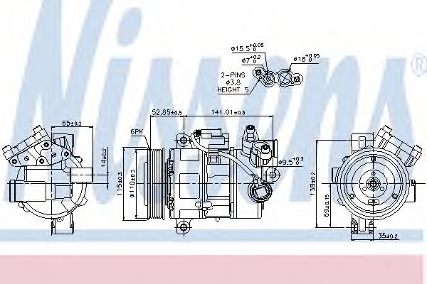 89086 Nissens Компресор кондиціонера