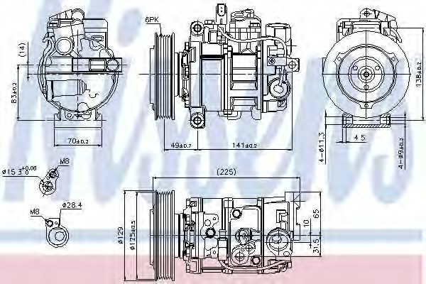 89209 Nissens Компрессор кондиционера