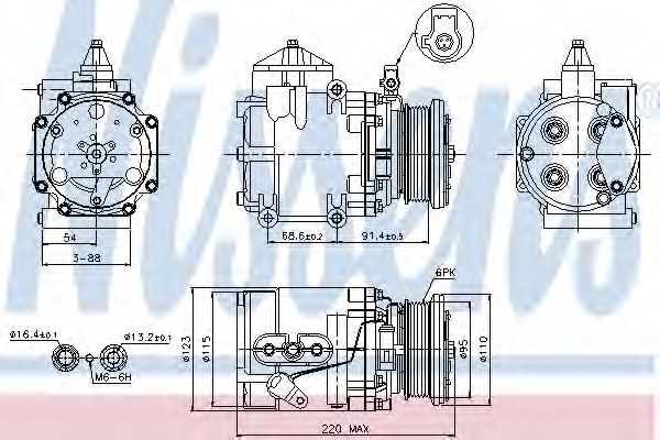 89248 Nissens Компресор кондиціонера