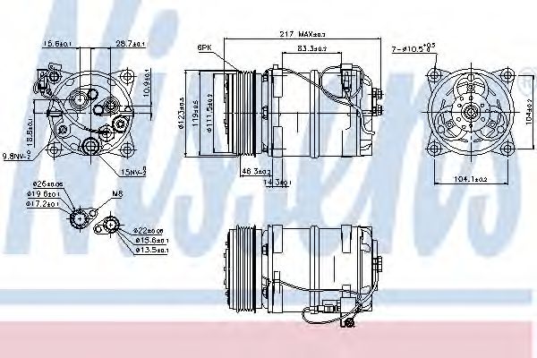 89249 Nissens Компрессор кондиционера