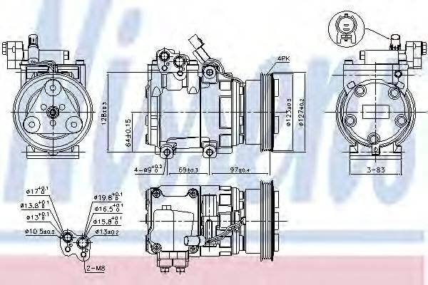 89253 Nissens Компресор кондиціонера