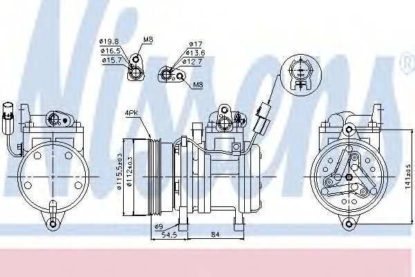 89255 Nissens Компресор кондиціонера