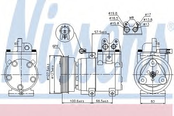 89270 Nissens Компресор кондиціонера для Hyundai Matrix