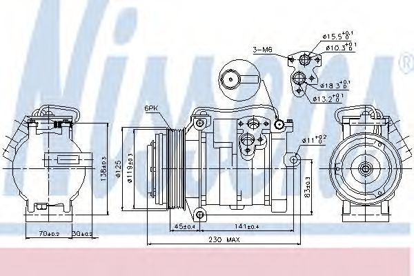 89315 Nissens Компресор кондиціонера для Jeep Grand Cherokee