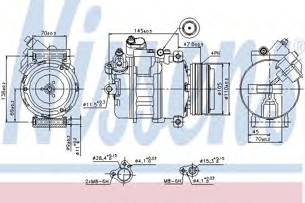 89341 Nissens Компрессор кондиционера для BMW X5