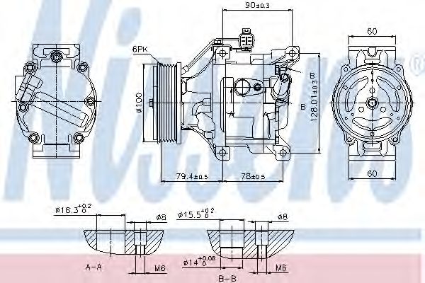 89530 Nissens Компресор кондиціонера для Toyota Corolla
