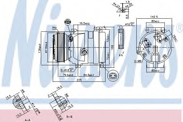 89587 Nissens Компрессор кондиционера для Renault Laguna