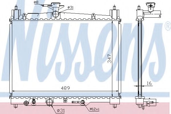 64801 Nissens Радіатор охолодження двигуна