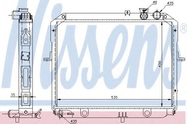 66646 Nissens Радиатор охлаждения двигателя для Kia K2700