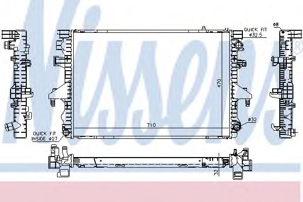 65283A Nissens Радіатор охолодження двигуна