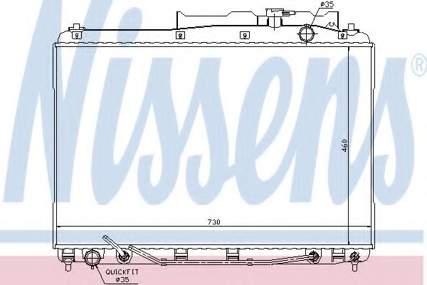 67528 Nissens Радиатор охлаждения двигателя для Hyundai ix55