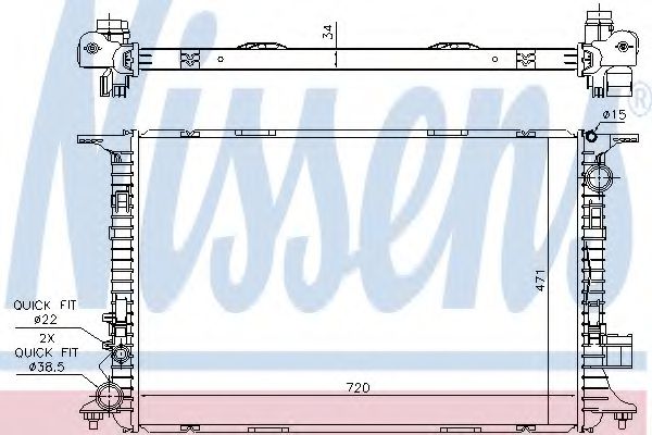 60326 Nissens Радиатор охлаждения двигателя для Audi A8