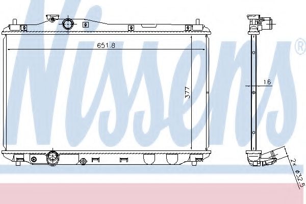 681387 Nissens Радиатор охлаждения двигателя для Honda Civic