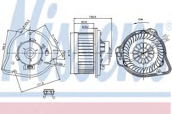 87020 Nissens Вентилятор салону
