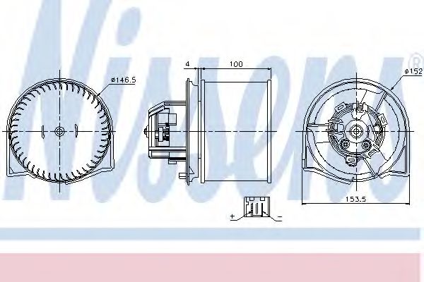 87026 Nissens Вентилятор салона для SAAB 9-5