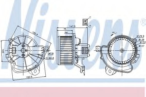 87086 Nissens Вентилятор салону