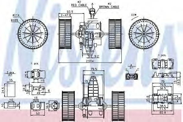 87117 Nissens Вентилятор салону