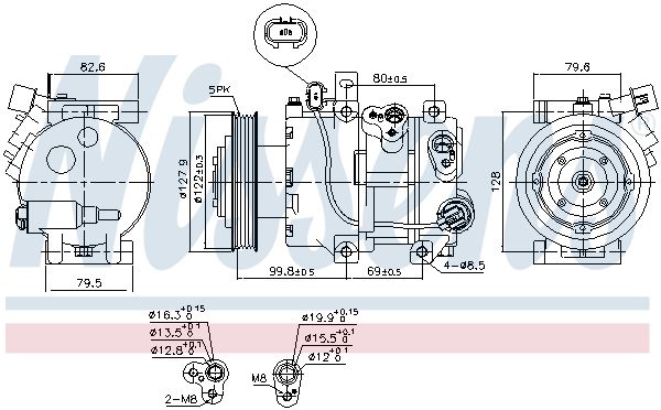 890423 Nissens Компрессор кондиционера для Hyundai i40