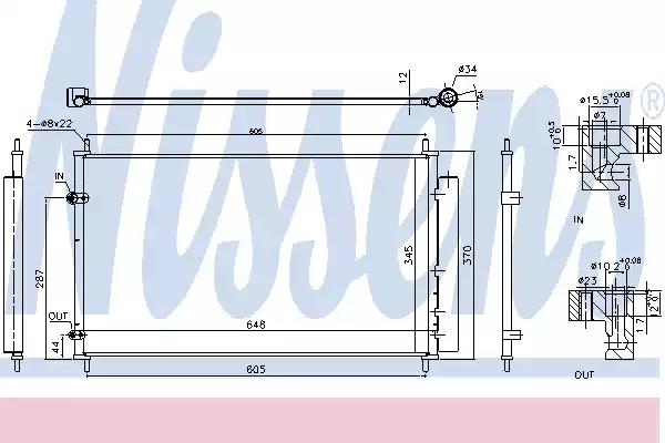 940804 Nissens Радіатор кондиціонера для Toyota Yaris