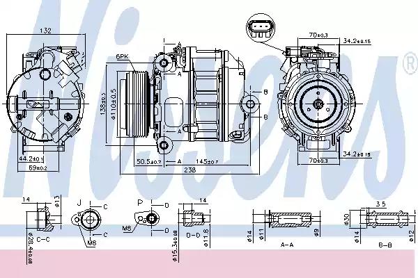 890037 Nissens Компрессор кондиционера для BMW X5