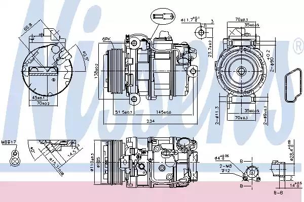 890390 Nissens Компрессор кондиционера